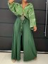 Plus Size Solid Color Tie Waist Pants Casual Wide Leg Pants For Spring & Summer Women's Plus Size Clothing