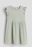 Ribbed Jersey Dress - Light Green