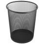 Wire Mesh Trash Can - Black