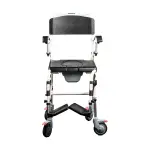 Shower Commode Flip Up Arm Alluminum+ Pu Black 136KG