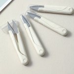 Premium Stainless Steel Scissors With Protective Cover - Versatile For Office Crafts & Sewing Ergonomic Design White