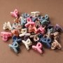 20pcs Solid Color Hair Grab Clips Trendy Hollow Out Ponytail Holders Broken Hair Finishing Clips For Women And Daily Use