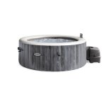 Intex 4 Person Greywood Deluxe Round Bubble Spa Jacuzzi