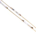 Opera Grey Marble Gold Chain Necklace - Grey Marble