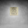 House Number D20 - 300 X 300 / Rusted Steel / Warm White