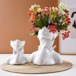 1PC One-handed Face Armrest Vase - Unique Desktop Decoration Ornament For Home And Office