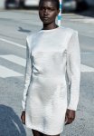 Open-back Satin Dress - Light Grey