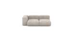 Two Module Chaise Sofa - Cord Velours - Platinum - 199CM X 115CM