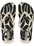 Printed Flip Flops - 8 White