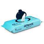 Attends Washcloths No-rinse Disposable Cleansing Wipes For Incontinence 7.8"X11.8" Hypoallergenic Alcohol-free With Aloe Scented