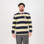 Old School Yd Stripe 8X8 Ls Rugby Jersey-navy - 4XL