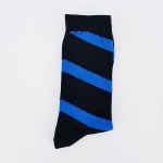 Blue & Black Striped Socks - Factory Plaza