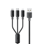 Zs - Charging Cable Wekome WDC-04TH Pop Series Fabric 3-IN-1 - Purple