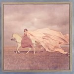 Untethered Art Print - 60 X 60CM Framed Canvas With Natural Wood Frame