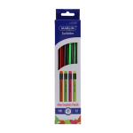 Marlin Scribblers Hb Rubber Tipped 12'S Neon Pack Of 6