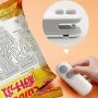Mini Bag Sealer 2 In 1 Chip Bag Sealer For Snacks Rechargeable Handheld Plastic Bag Resealer Mini Sealing Machine For Keep Food Chips Cookies Fresh - White