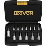 Lexivon Torx Bit Socket Set Premium S2 Alloy Steel 13-PIECE Star T8 - T60 Set Enhanced Storage Case LX-143