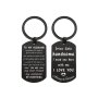 To My Husband & Drive Safe Keyring - Double-sided Engraved Romantic Gift