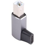 Usb-c Type C Female To USB 2.0 B Midi Male Adapter For Electronic Instrument Printer Scanner Piano Grey