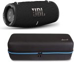 Jbl Xtreme 3 Portable Waterproof dustproof Bluetooth Speaker Bundle With Divvi Protective Hardshell Case - Black