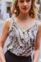 Button Cami In Snakeskin - L