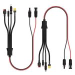 2PK 4-IN-2 MC4 Solor Panel Connector Charge Cable Splitter XT60 Anderson