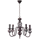 Wrought Iron Chandelier Light Fitting 5 X 60W Ses