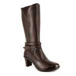 Inkumbula Mid-calf Leather Boot - Choc - 9