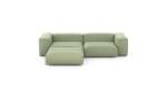 Three Module Chaise Sofa - Linen - Olive - 272CM X 199CM