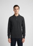 Polo Cotton Ls Knitwear Charcoal Melange Golfer - XXL Grey