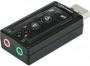 Manhattan Hispeed USB 3D 7.1 Sound Adapter - Compact High-speed USB 2.0 External Sound Card With 3.5MM Audio And Microphone Port