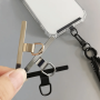 1PC Ultra-thin Stainless Steel Phone Tether Patch Gasket Cellphone Strap Parts Replacement Lanyard Safety Connect Piece