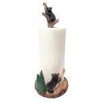Bestgiftever Adorable Bear Paper Towel Holder - Rustic Log Cabin Kitchen Countertop D Cor With Playful Bear On Tree Branch Desig