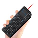 Rii Wireless Qwerty Backlit Touchpad Laser Bluetooth Pointer Keyboard Black