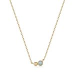 Gold Orb Amazonite Pendant Necklace