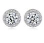 Certified 1.25 Carat Moissanite Diamond Stud Earrings 925 Sterling Silver