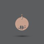 Gold Love Birds Pendant
