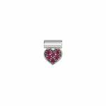 Seimia Pendant With Red Heart And Gemstones