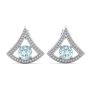 DESTINY 925 Sterling Silver Celine Blue Topaz Earring