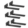 6 Pack Heavy Duty Floating Shelf Brackets 6'' 5MM Thick Hidden L Shelves