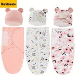 Muratomedo 1 Set Small And Medium-sized Newborn Swaddling For 0-6 Months Baby Adjustable Swaddling Sleeping Bag Baby Swaddle Bla