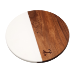 Gibbous Board - Natural Wood With White Silk Stone