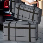 Extra-large Foldable Storage Bag With Dual Zipper - Durable Non-woven Fabric Organizer For Clothes & Bedding Perfect For Moving