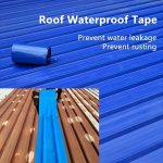 Industrial Roof Waterproof Tape - Leak Prevention And Anti-rust Adhesive For Metal Surfaces And Roofs 500CM Roll For Insulation