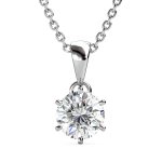 Cel Sta 925 Sterling Silver 1.00CT Moissanite Leah Necklace