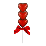 Triple Heart Chocolate Love Lolly