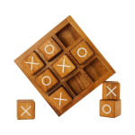 Wooden Xo Block Tic Tac Toe Board Game