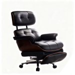 Hermans Ergonomic High-back Office Chair With Lumbar Support & Footrest Black