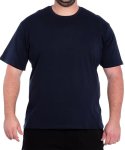 Mens Plain Cotton Crew Neck Tee - S Navy