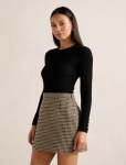 Aisha 2 In 1 Knit MINI Dress - 18 Black